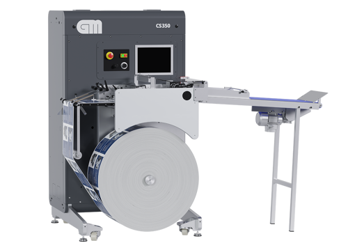 GM Finishing CS350/550 versatile roll to sheet guillotine sheeters