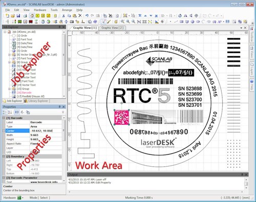 LC350 Laser Finishing Software - job change while running