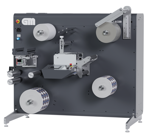 LA330 - A roll-to-roll laminator designed to give glossy or matt surfaces onto labels